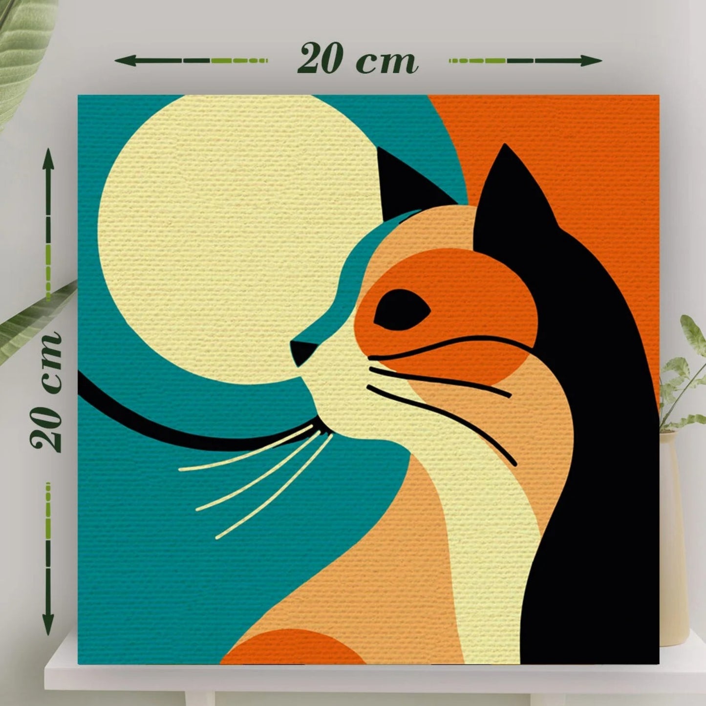 El Yapımı Mini Tuval 10x10 cm Boyama Seti