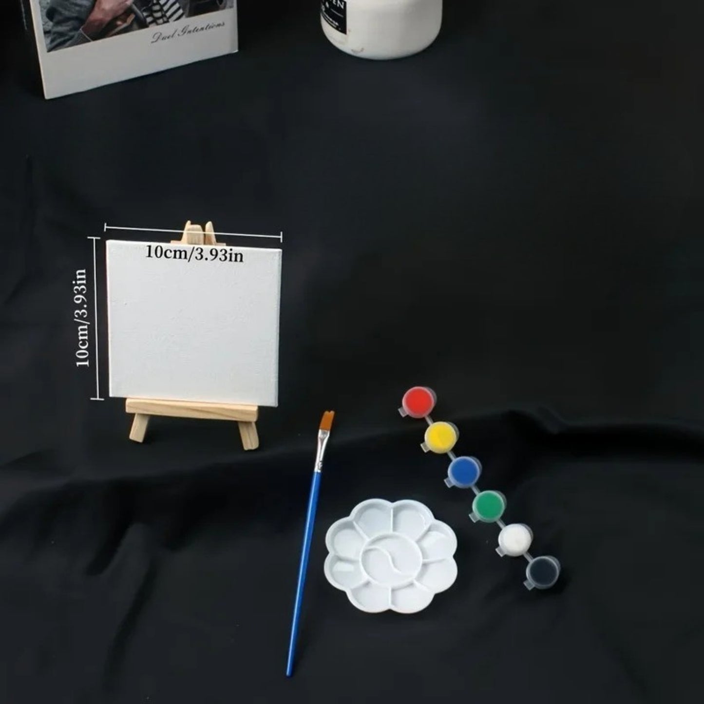 El Yapımı Mini Tuval 10x10 cm Boyama Seti